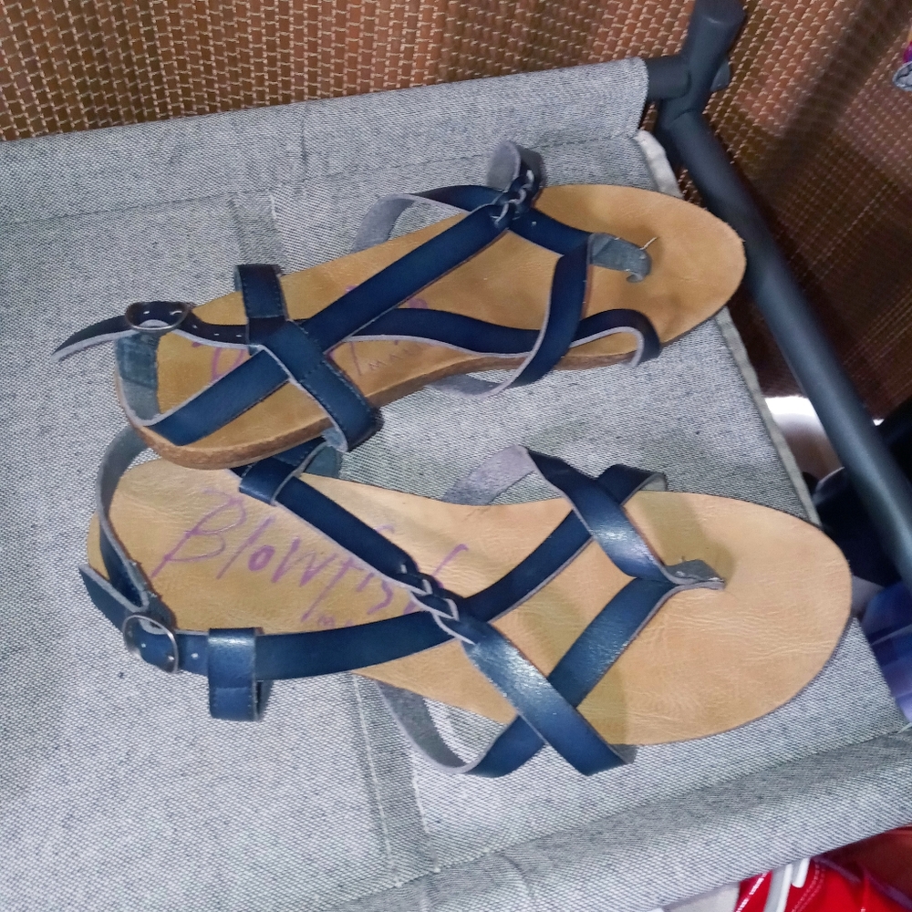 Navy blue sandals